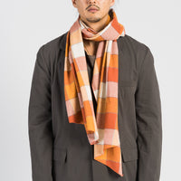 Long Scarf - Orange Plaid
