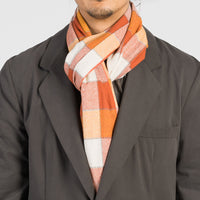 Long Scarf - Orange Plaid