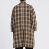 Shelby Trench Coat - Brown Plaid