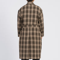 Wallace Robe - Brown Plaid Wool
