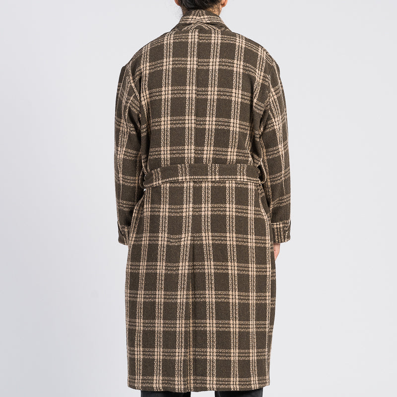 Wallace Robe - Brown Plaid Wool – s.k. manor hill