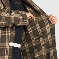 Wallace Robe - Brown Plaid Wool