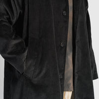 Shelby Trench Coat - Black Corduroy