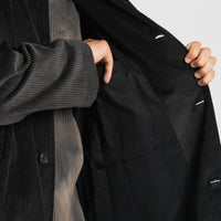 Shelby Trench Coat - Black Corduroy