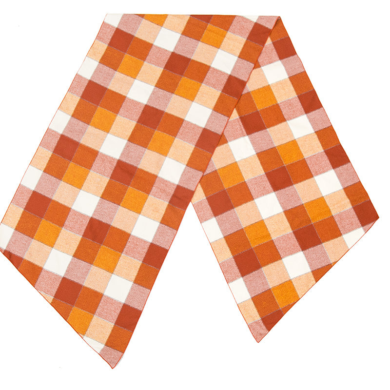 Long Scarf - Orange Plaid