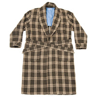 Wallace Robe - Brown Plaid Wool