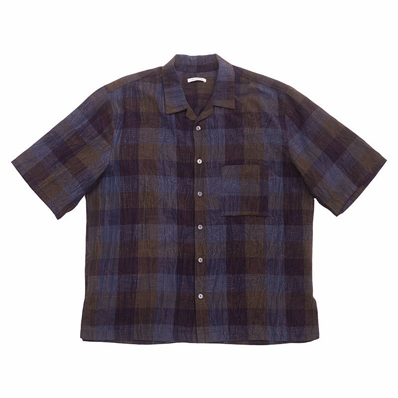 Aloha Shirt - Blue & Purple Plaid