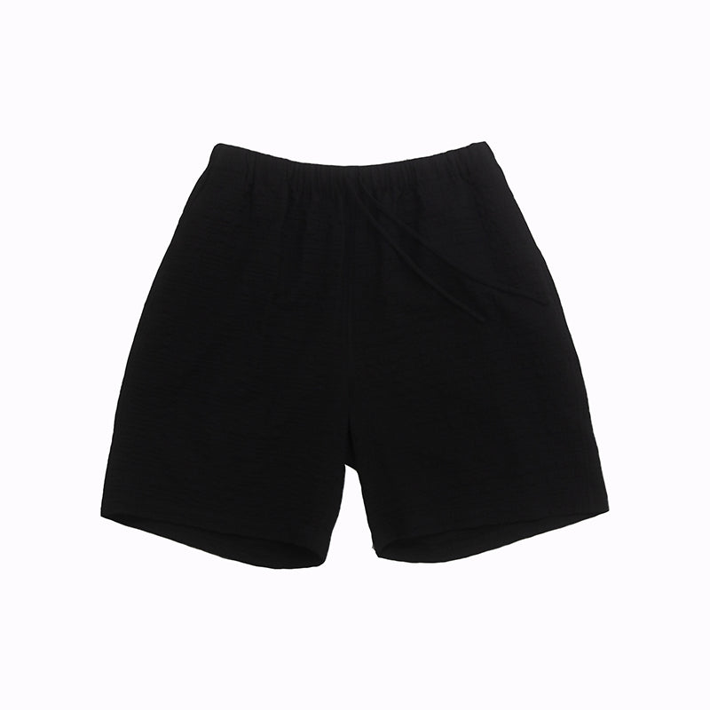 Lounge Short - Black Puckered
