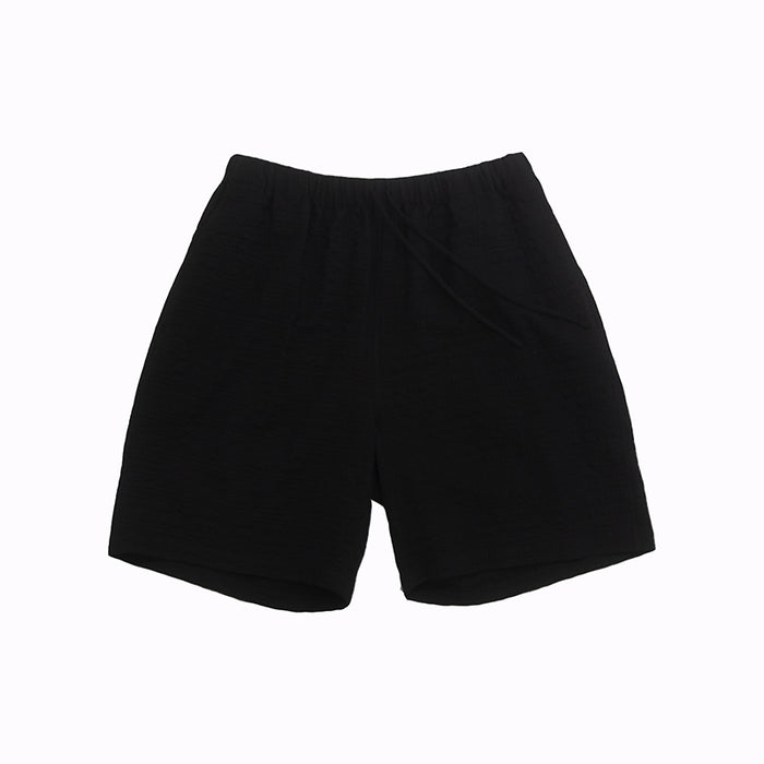 Lounge Short - Black Puckered