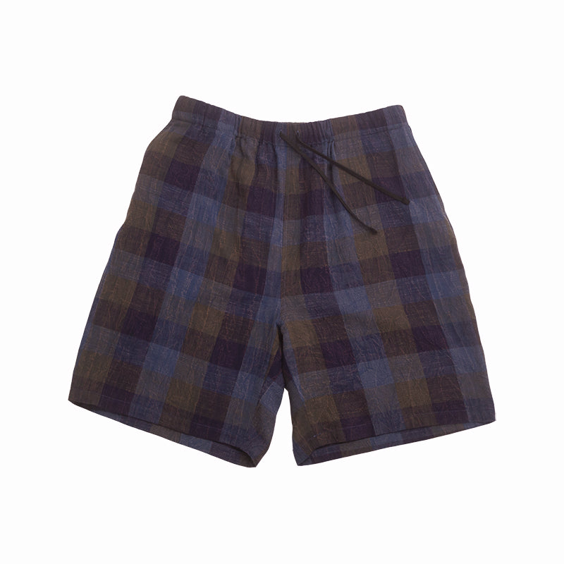 Lounge Short - Blue & Purple Plaid