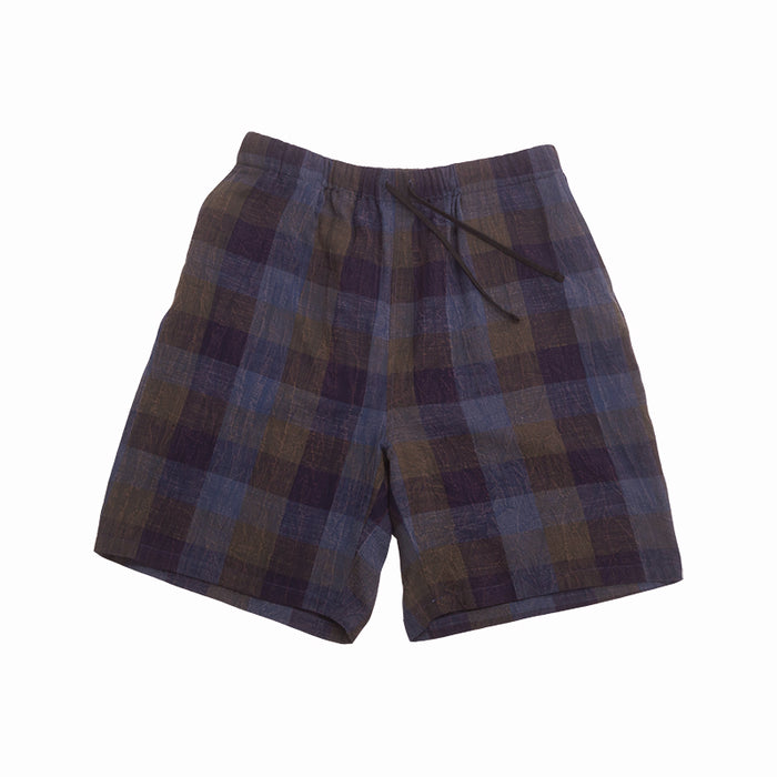Lounge Short - Blue & Purple Plaid