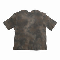 Short Sleeve Ribbed T-shirt - Grey Tie-Dye